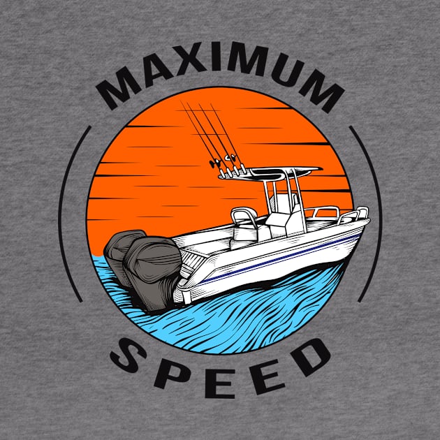 Speedboat Motorboat Racing Boat Captain by Foxxy Merch